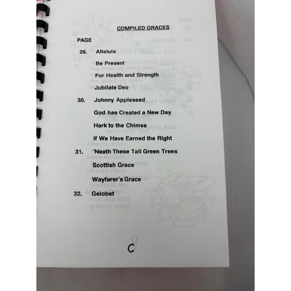 Amazing Graces Katie Jimenez Spiral Bound Prayer Songbook Mealtime Blessings